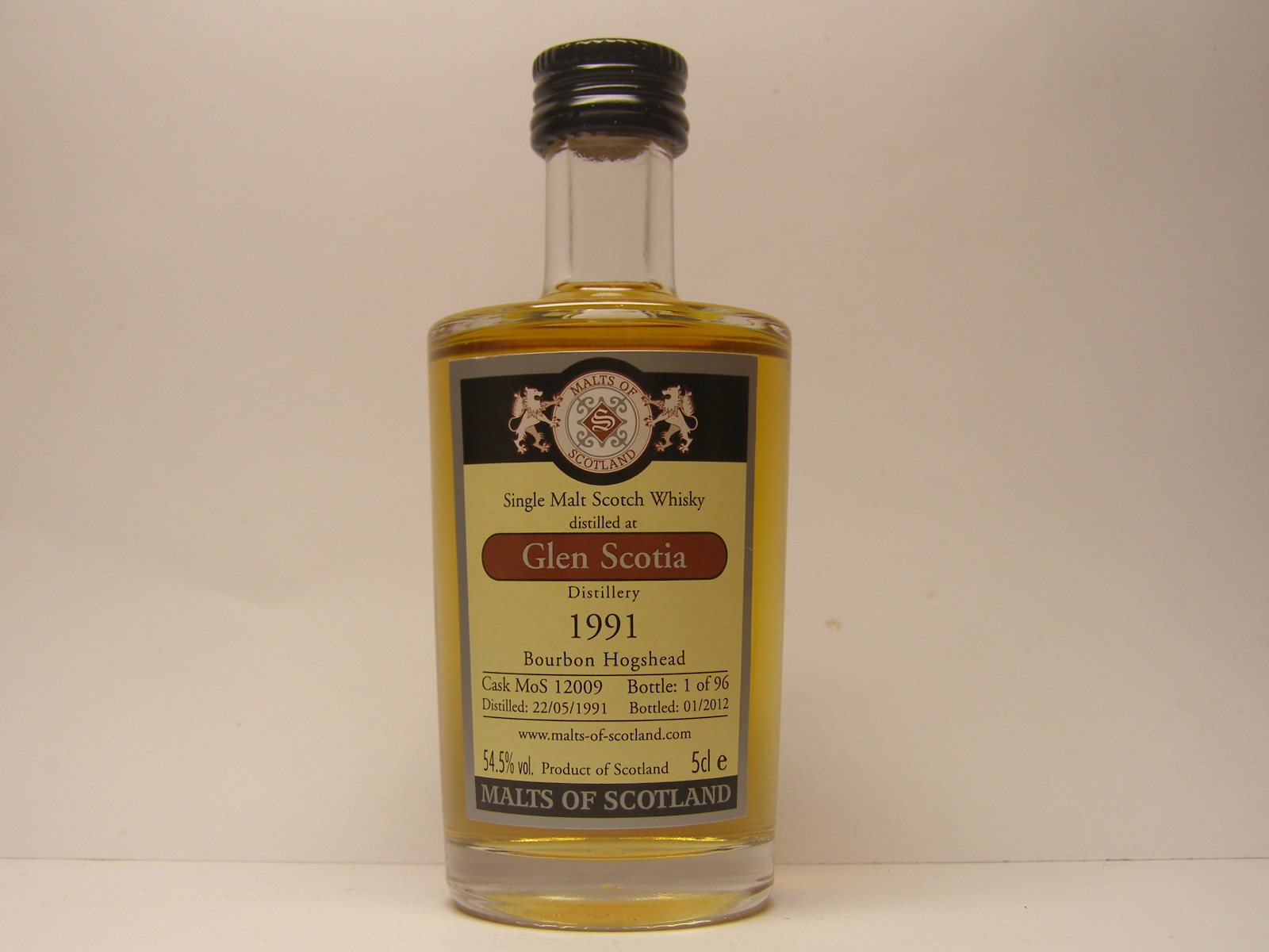 SMSW 20yo 1991-2012 "Malts of Scotland" 5cle 54,5%vol. 